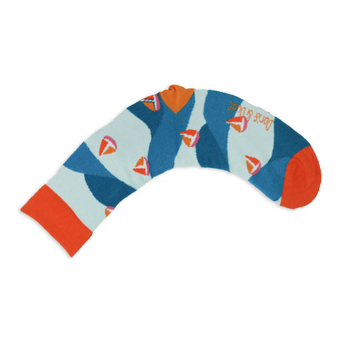An image of a Mint Boats calf length sock by Doris & Dude