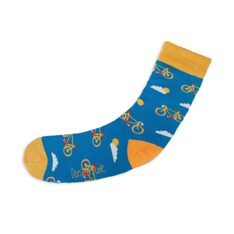 An image of a Blue Racer Bike calf length sock by Doris & Dude