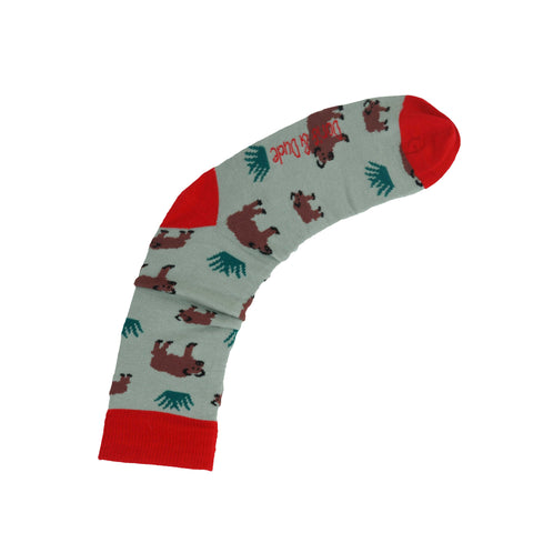 An image of a Sage Bison  calf length sock by Doris & Dude