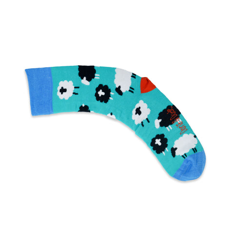 An image of Mint Sheep, calf-length sock by Doris & Dude