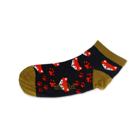 An image of Brown Fox, calf-length sock by Doris & Dude