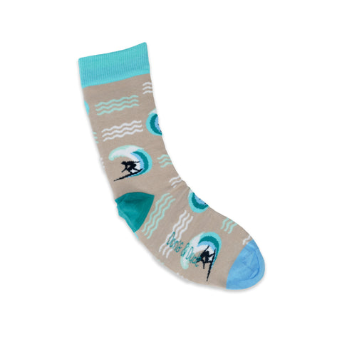 An image of Sand Surfer, calf-length sock by Doris & Dude