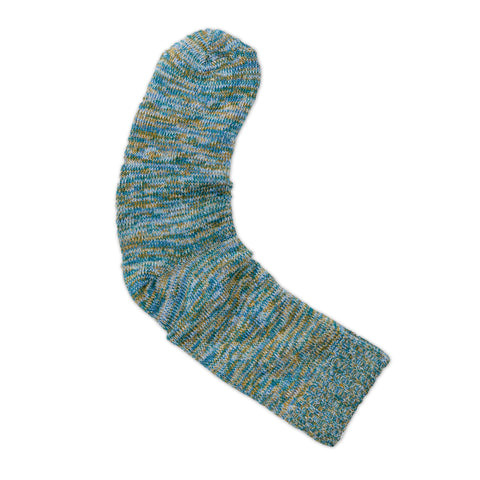 An image of Blue Slouchy, calf-length sock by Doris & Dude