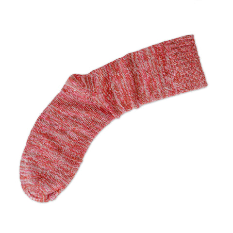 An image of Red Slouchy, calf-length sock by Doris & Dude