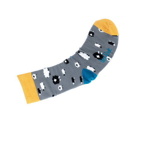 An image of Grey Sheep, calf-length sock by Doris & Dude