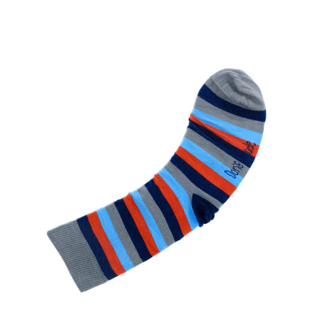 An image of Blue Stripe , calf-length sock by Doris & Dude